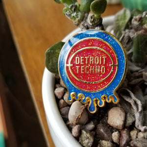 Detroit Techno Vintage Pistons Pin - ThePinCartel